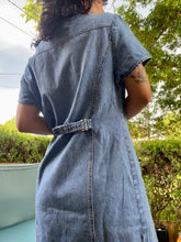 Load image into Gallery viewer, 1990s Harley Patch Denim Dress
