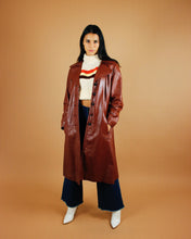 Load image into Gallery viewer, 1970s Salted Caramel Leather Trench
