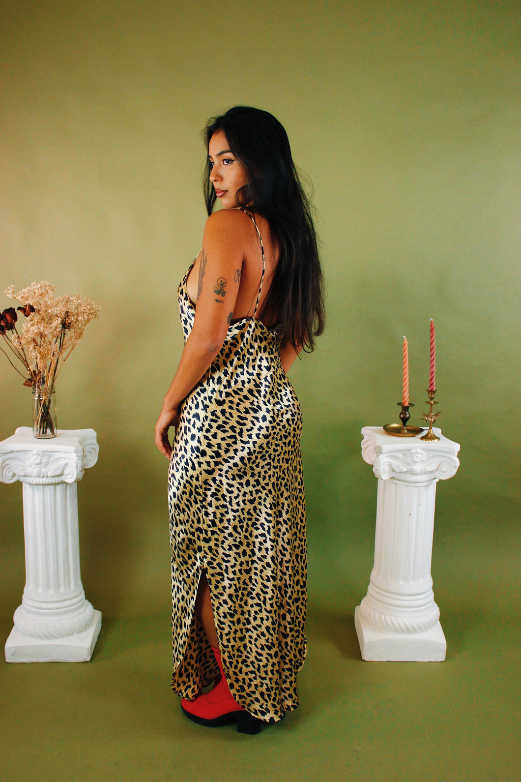 1990s Cheetah Slip Dress