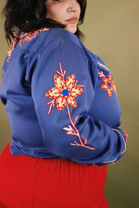 1990s Cornflower Pearl Snap
