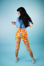 Load image into Gallery viewer, 1990s Trippy Rainbow Paisley Bike Shorts
