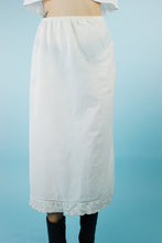 Load image into Gallery viewer, 1970s Summer Eyelet Slip Skirt
