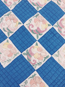 Handmade Checker Flower Quilt