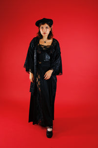 1990s Black Widow Robe