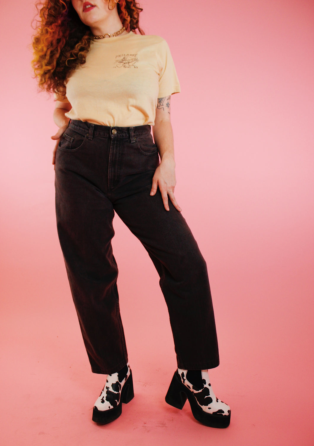 1990s Dark Brown Lee Jeans