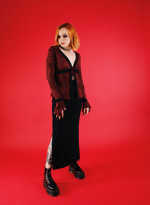 1990s Black Magic Slinky Skirt