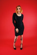 Load image into Gallery viewer, Y2K Black Mesh John Paul Gaultier Dress
